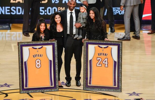 VIDEO+FOTO #Ko8e24 » Lakers nu s-a putut decide și a retras ambele tricouri purtate de Kobe Bryant: ”Nu e vorba despre mine, ci despre cei care îmi vor urma”