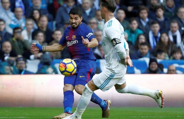 VIDEO Două momente tensionate în Real Madrid - Barcelona » Sergio Ramos, iertat de eliminare după ce l-a lovit pe Suarez