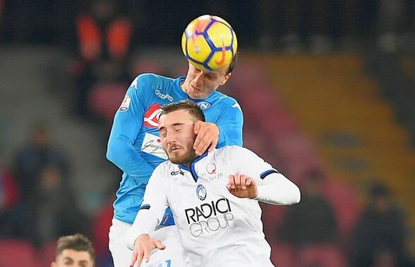 VIDEO A căzut ca o scândură! Chiricheș, alunecare fatală, iar Napoli e out din Cupa Italiei după 1-2 cu Atalanta