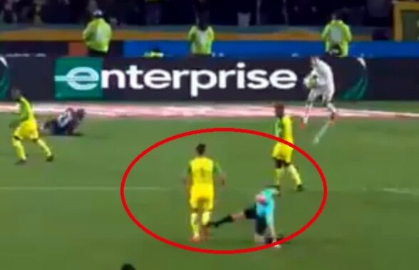 FOTO + VIDEO Fază halucinantă în Franța: arbitrul i-a dat peste picioare unui jucător, apoi l-a eliminat!