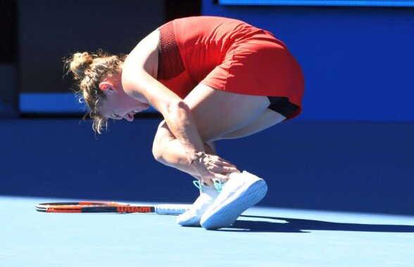 GALERIE FOTO + VIDEO Imaginile durerii » Momentul care putea să încheie prematur aventura Simonei Halep la Australian Open