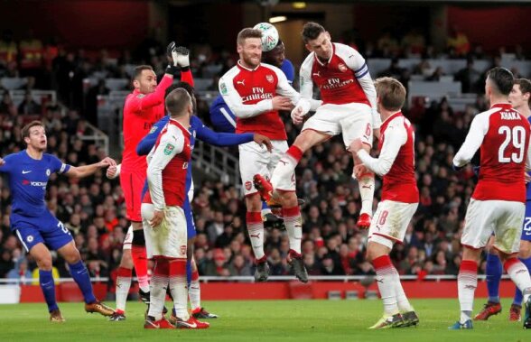 VIDEO+FOTO Arsenal a eliminat-o pe Chelsea din Cupa Ligii! Ciocnire spectaculoasă în finală