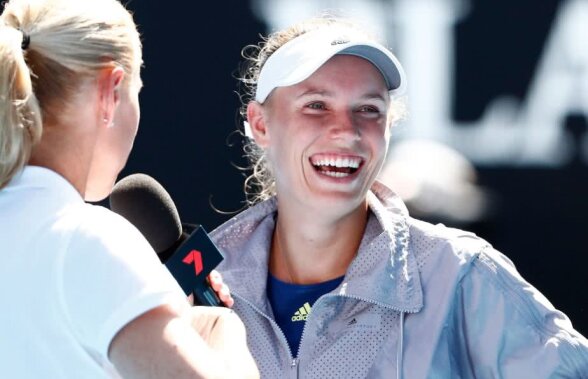 AUSTRALIAN OPEN // VIDEO Wozniacki e pusă pe glume înaintea meciului cu Halep din finala de la Australian Open: tot internetul râde după ce a făcut