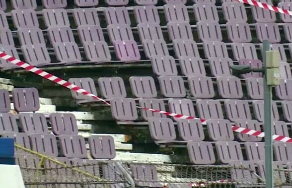 FOTO Atenție, pericol! Un stadion din Liga 1 a ajuns într-o stare deplorabilă  » O zonă a arenei nu mai e accesibilă!