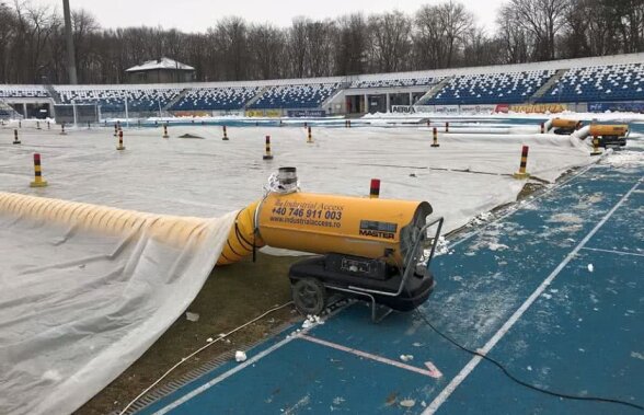 GALERIE FOTO Cum arată cele două stadioane pe care se vor juca meciurile decisive pentru play-off » Temperaturi scăzute la orele de disputare ale partidelor