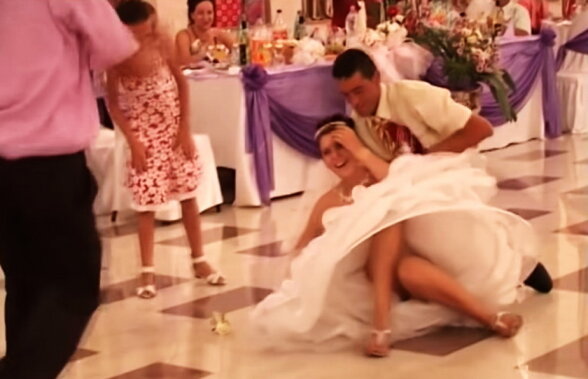 VIDEO Cele mai tari imagini de la nunțile românești! Vei râde fără încetare :))