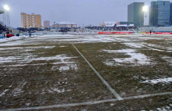FOTO AFC HERMANNSTADT - FCSB // Se duce zăpada, dar apare o nouă problemă: "Va afecta viteza jocurilor"