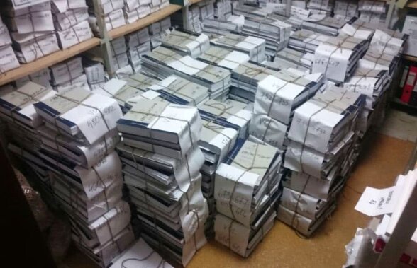 Imagine senzațională cu dosarul Hexi Pharma! GSP publică o imagine a celor aproape 800 de volume ale dosarului