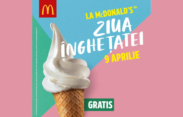 Pe 9 aprilie este Ziua Înghețatei numai la McDonald’s!