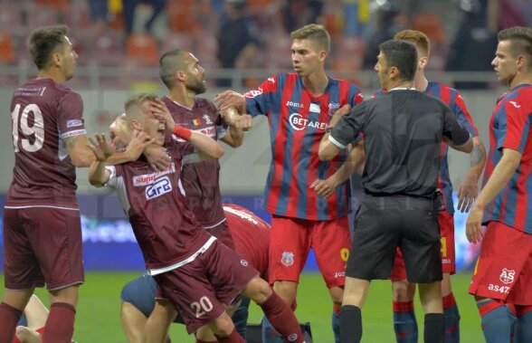 GALERIE FOTO Academia Rapid trece lejer de CSA Steaua, după un derby ca-n '90, cu show în tribune, huligani și 4 goluri » Asistență impresionantă pe Arena Națională: cifra oficială