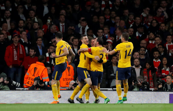 VIDEO+FOTO Atletico dă lovitura pe terenul lui Arsenal, deși a jucat aproape tot meciul în 10 oameni! OM, pas uriaș spre finala de la Lyon