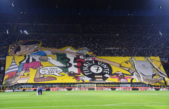GALERIE FOTO Scenografii USTURĂTOARE în Inter Milano - Juventus » Două ironii dureroase ale fanilor "nerazzurri"