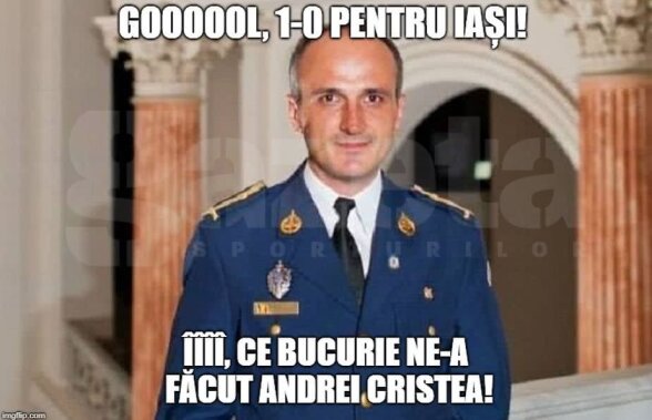 AUDIO / FA-BU-LOS! Reacția în direct a lui Florin Talpan, jurist și colonel MApN, în momentul în care Poli Iași a înscris cu FCSB :D