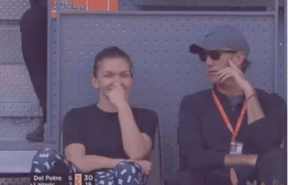 VIDEO Halep și Cahill, surprinși de camerele TV » Ce făceau la câteva minute după eliminarea Simonei de la Madrid