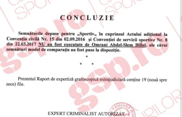 EXCLUSIV FOTO FACSIMIL // Semnătura de pe noul contract al lui Omrani cu CFR Cluj este FALSĂ! Avem rezultatul expertizei grafologice