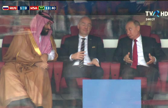 FOTO Imaginile Mondialului! Gestul făcut de Putin către șeicul Arabiei Saudite după deschiderea scorului