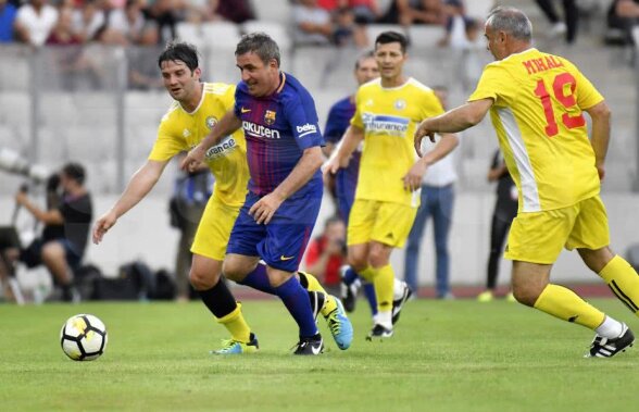 CORESPONDENȚĂ DIN CLUJ // Glume și înțepături după meciul Generației de Aur cu Barcelona! Golul lui Hagi a "încins spiritele"