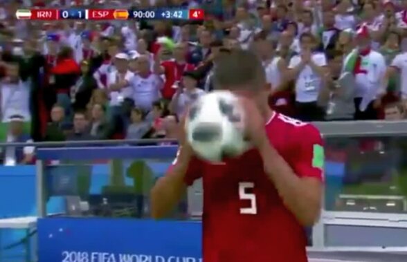 VIDEO Momentul care a uimit pe toată lumea » Ce a făcut un jucător iranian în prelungiri, la 1-0 pentru Spania