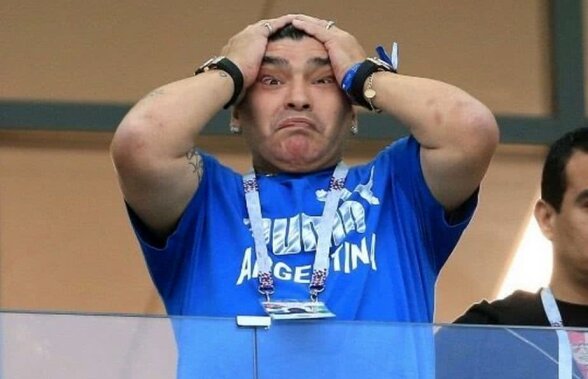 Imagini cutremurătoare! Maradona, în lacrimi după umilința suferită în fața Croației
