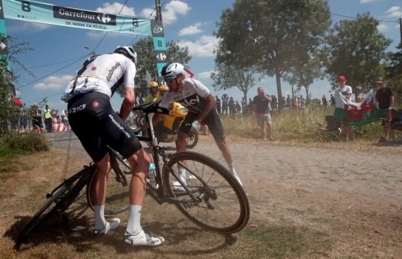 TURUL FRANȚEI. FOTO Un fan francez a fost arestat după un atac asupra lui Chris Froome 