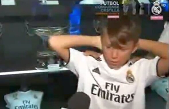 VIDEO Reacția GENIALĂ a unui copil care făcea turul stadionului lui Real Madrid a devenit virală: "E mai madridista decât Ronaldo și decât mulți jucători din actualul lot!"