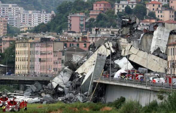 "Oh, Doamne! Oh, Doamne!" » Un fotbalist din Serie A a fost la 10 minute de tragedia de la Genova + declarație cutremurătoare a unui inginer: "Podul era făcut greșit, e un faliment"
