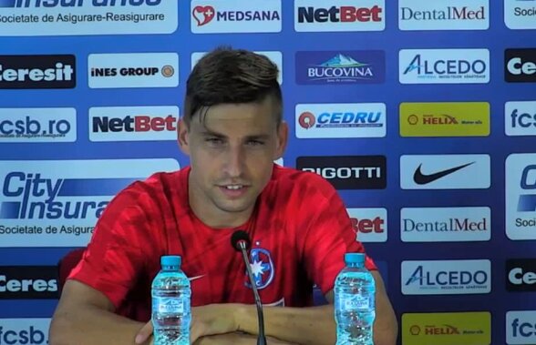Conferință spumoasă a noului transfer făcut de FCSB » Răspuns GENIAL, după ce Rusescu a încercat să-l pună în încurcătură :D