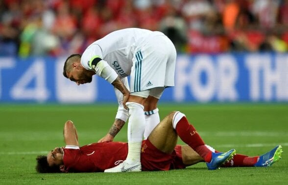 FOTO Întâlnire de gradul 0 » Ramos și Salah față-n față pentru prima dată după accidentarea din finala Ligii Campionilor