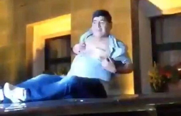 FOTO + VIDEO Mai ceva ca Gigi pe Maibach! Maradona s-a dezlănțuit în Belarus: "striptease" pe acoperișul mașinii :)