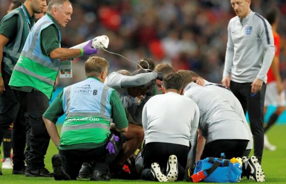 ANGLIA - SPANIA 1-2 // GALERIE FOTO Accidentare șocantă în derby-ul din Liga Națiunilor » Și-a pierdut cunoștința și a fost scos cu masca de oxigen pe față!