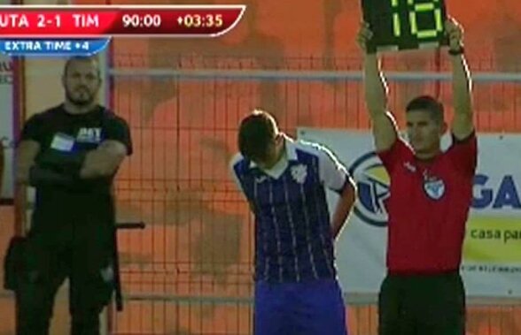 FOTO Fază stranie în Cupa României: ACS Poli Timișoara era condusă, iar antrenorul Ștefan Nanu a făcut o schimbare cu 25 de secunde înainte de final
