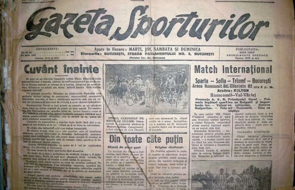 94 de ani de Gazetă » Primul număr a apărut la câteva luni după prima medalie la Jocurile Olimpice: costa 3 lei și avea 6 pagini