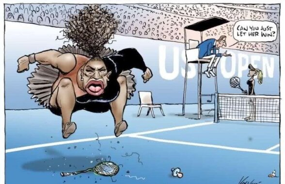 Trăiește un coșmar! Ce s-a întâmplat cu australianul care a conceput caricatura cu Serena Williams
