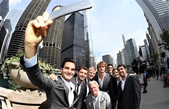 FOTO Rachete la Chicago » Spectacolul e asigurat! Pentru prima dată, îi vom vedea de aceeași parte a fileului pe Federer și Djokovic