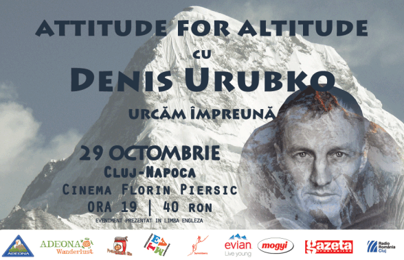 Denis Urubko, multiplu câștigător al Pioletului de Aur, vine la Cluj-Napoca