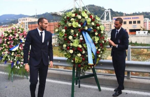 Italia - Ucraina // VIDEO ”Cu Genova în inimă” » Omagiu emoționant la Podul Morandi, înaintea amicalului