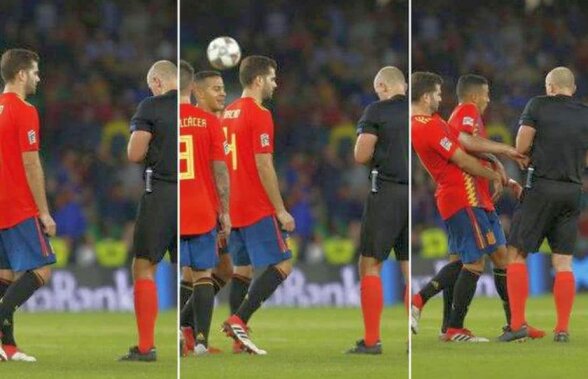 Nervi la final după surpriza Spania - Anglia: un jucător al Barcelonei nu a mai rezistat și a vrut să lovească arbitrul!