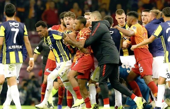VIDEO Galatasaray - Fenerbahce, derby cu scandal: 3 eliminați și urmărire ca-n filme! Jaílson, fugărit de toți jucătorii Galatei