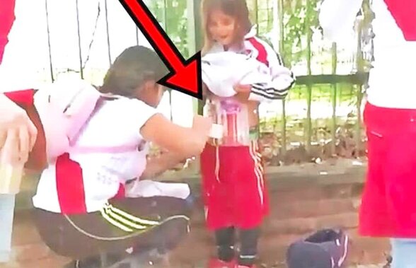 VIDEO Au identificat-o si arestat-o pe mama fan River care i-a pus propriului copil o ”centură” de torțe și fumigene pe sub tricou!