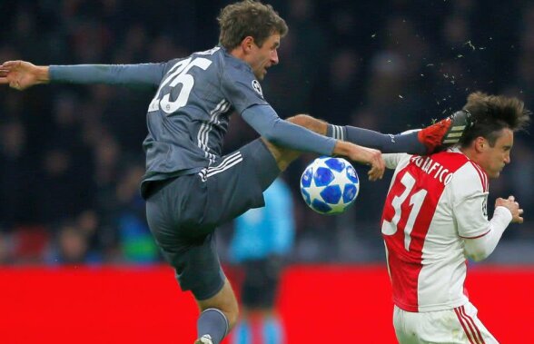 Ajax - Bayern 3-3 //  Kung-fu Muller » Tagliafico a fost cusut pe teren după intervenția atacantului lui Bayern