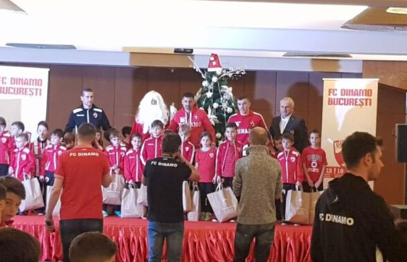 GALERIE FOTO + VIDEO Ionuț Negoiță le-a pregătit o surpriză uriașă copiilor din Academia lui Dinamo: Nistor și Dănciulescu au jucat rolul lui Moș Crăciun