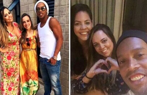 FOTO Viața lui Ronaldinho e o adevărată telenovelă! S-a împăcat cu cele două neveste și face Revelionul la Rio » Cum arată partenerele lui