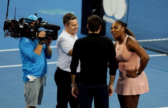 VIDEO + FOTO Roger Federer și Serena Williams au fost adversari pentru prima dată pe un teren de tenis!