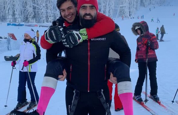 FOTO EXCLUSIV Cel mai exotic sportiv din istoria JO de iarnă se antrenează la noi! E singurul schior profesionist din țara lui și e antrenat de românul Bogdan Gligor