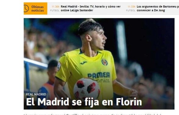 AS: „Real Madrid îl cumpără pe Florin” » Campioana Europei e gata să transfere un fotbalist român!