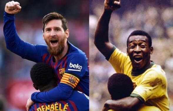 FOTO GENIAL De la Pelé la Messi » Vedeta Barcelonei a reeditat după aproape 50 de ani una dintre imaginile celebre ale fotbalului