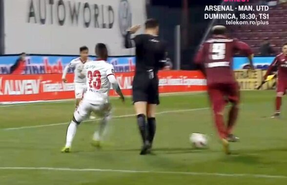 CFR CLUJ - SEPSI 3-1 // VIDEO + FOTO L-a „obligat” Colțescu pe Mensah să facă penalty?! Moment rar întâlnit în finalul partidei de la Cluj