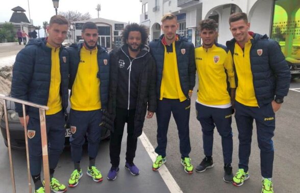 FOTO Surpriză pentru jucătorii naționalei de tineret » S-au întâlnit cu Marcelo în Spania
