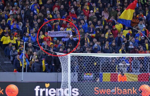 SUEDIA - ROMÂNIA 2-1 // VIDEO + FOTO Explicațiile Jandarmeriei Române în scandalul mesajelor anti-PSD interzise la stadion