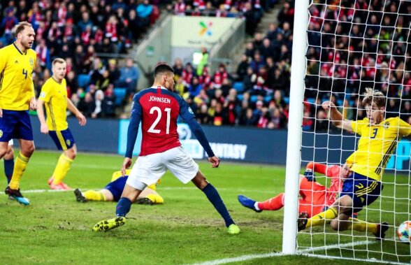 NORVEGIA - SUEDIA 3-3 // FOTO Gazon de coșmar la Oslo, chiar unde România va juca următorul meci din preliminariile EURO 2020 » Suedezii au răbufnit: „Dezastru! Dezastru! Jenant!”